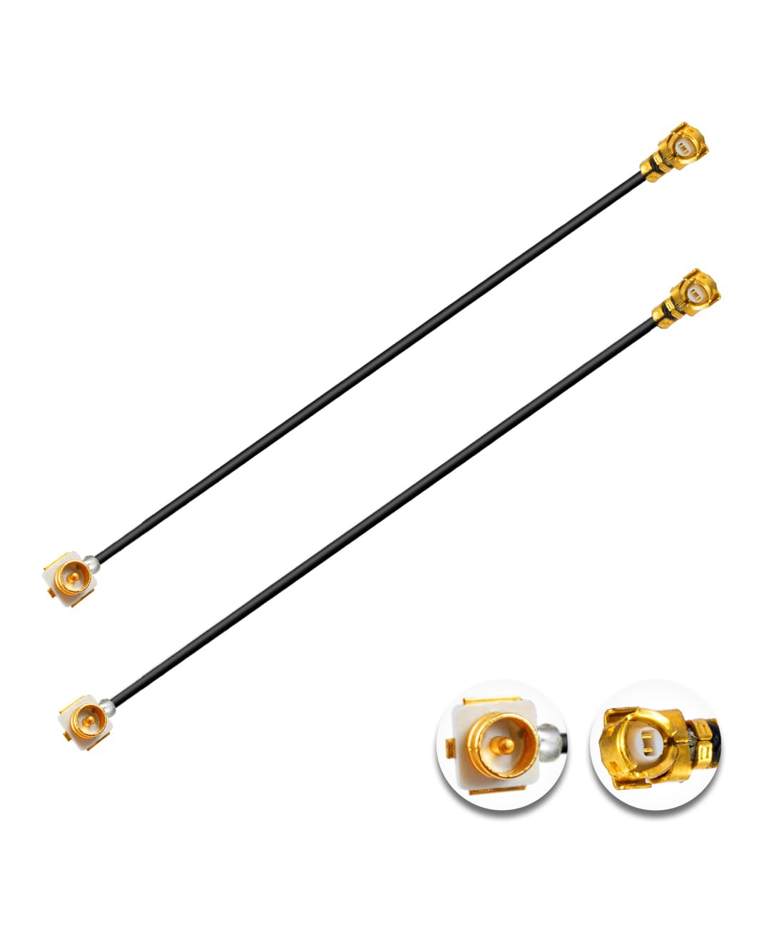 Vecys 2PCS U.F.L1 Male to U.F.L1 Female Cable 4" /10CM U.F.L1 1.37mm Low-Loss Extension Cable