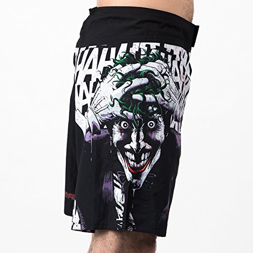 Fusion Fight Gear Batman The Killing Joke Men's Fight Shorts (M) Black and White - Thumbnail 3