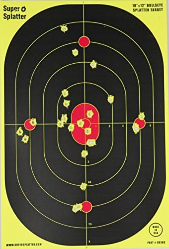 12" X 18" Bulleye Splatter Spots Targets 10, 25, 50, 100 Packs See Your Hits Instantly (10)