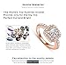 AnaZoz 18K Rose Gold Plated Genuine SWA Elements Austrian Crystal Princess Cut Engagement Rings Diamond(Lab Created)