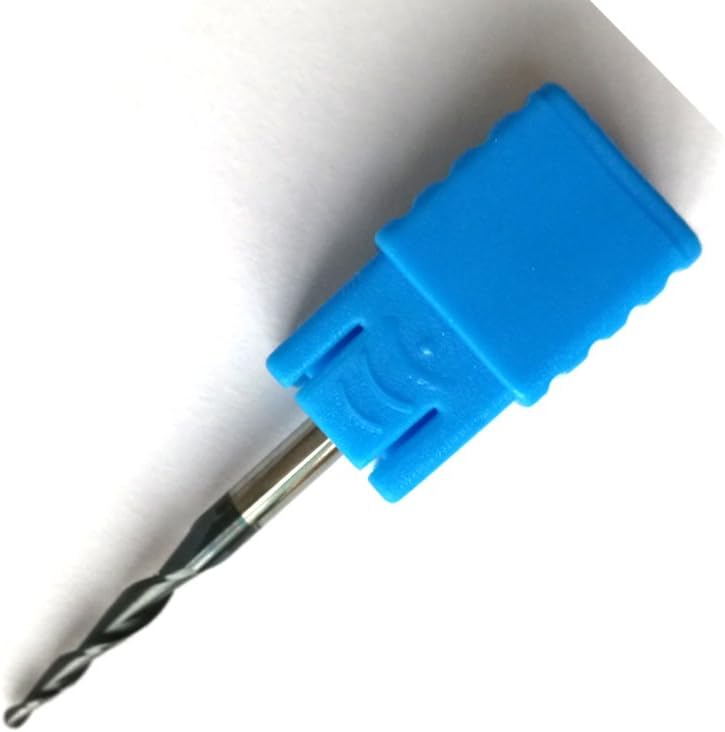 2pcs/Package CNC Carving 2 Flutes Tapered Ball end Mills Angle 3.20° Tip Radius=0.75mm X 1/8" Shank Tungsten Solid Carbide HRC55 with TiAIN Coated
