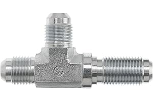 Brennan Industries 2704-06-06-06-FG Forged Steel Bulkhead Run Tee Tube Fitting, 9/16"-18 SAE x 9/16"-18 SAE x 9/16"-18 SAE Thread, 3/8" Male JIC x 3/8" Male JIC x 3/8" Male JIC