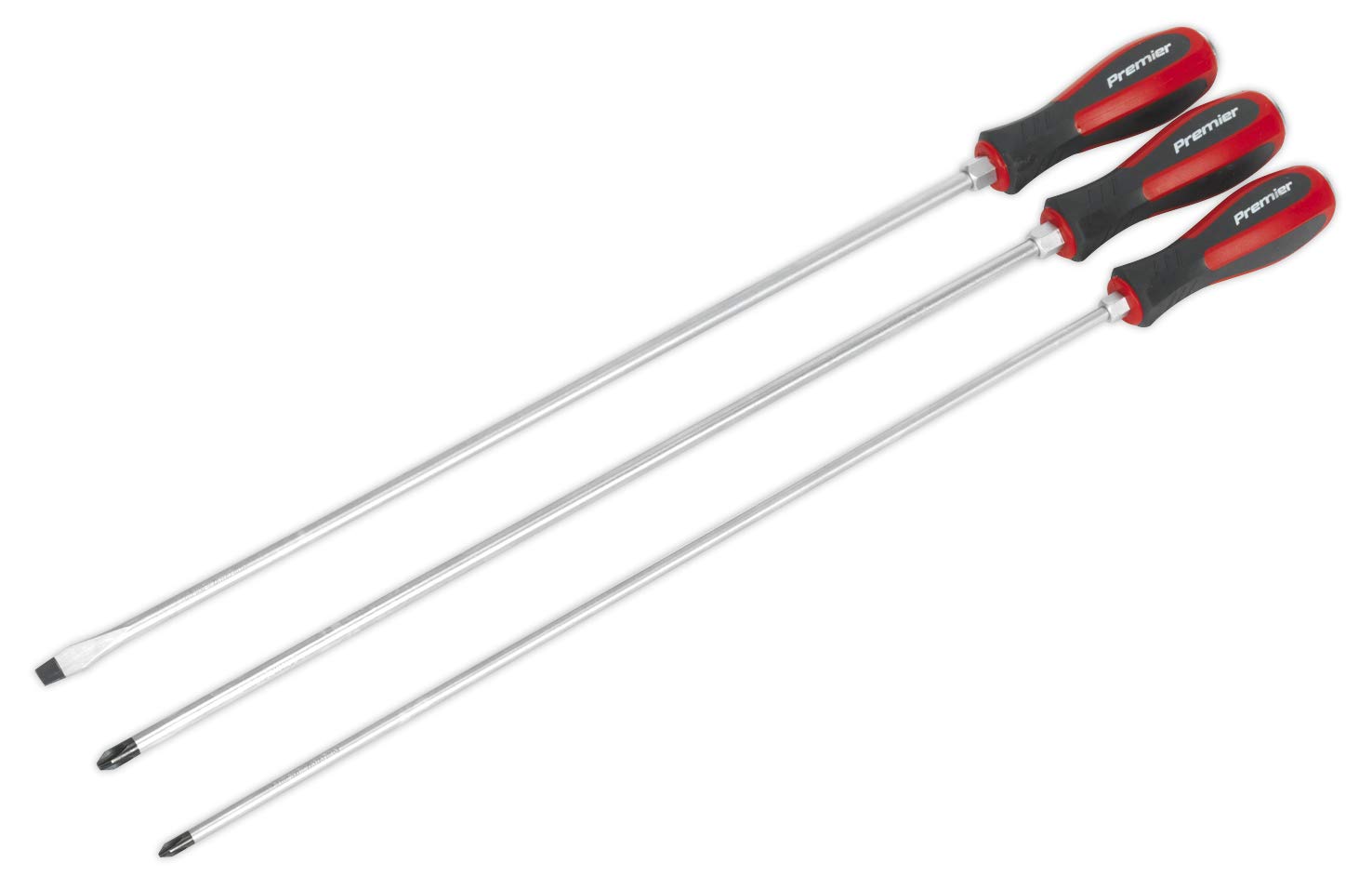 Sealey Ak4935 Screwdriver Set 3Pc Hammer-Thru 450Mm