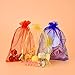 Wudygirl 100 PCS Drawstring Organza Bags 5X7 inches Jewelry Pouches Wedding Baby Shower Party Candy Favor Bags (100 pcs Mix, 5X7)