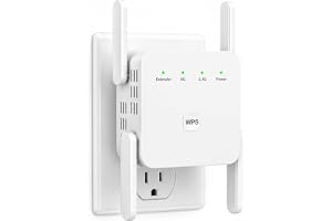 WiFi Extender Signal Booster for Home 5G 1200Mbps Dual Band WiFi Booster