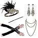 Cizoe 1920s Flapper Gatsby Costume Accessories Set 20s Flapper Headband Vintage Pearl Necklace Gloves(111K)