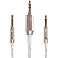 MEZE AUDIO | 99 Series Silver Plated Upgrade Cable 3.5mm Jack | Headphones HiFi Cable Replacement 3.5mm Male to Dual TS Mono 3.5mm Male Connector Plug | Cable Length 1.2m/3.9ft