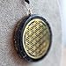 GEMSTORE369 Black Tourmaline Orgone Pendant | Flower of Life Symbol | EMF Protection | 2 inch Diameter with Adjustable Necklace | Reiki Infused (Black)