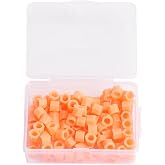 100Pcs Multi-Color Dental Code Rings Orthodontic Silicone Ring Autoclavable Code Mixed Color Instrument Large Small (Small Orange)