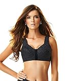 Leonisa Women's Wireless Lace Minimizer Front Closure Posture Back Support Bra