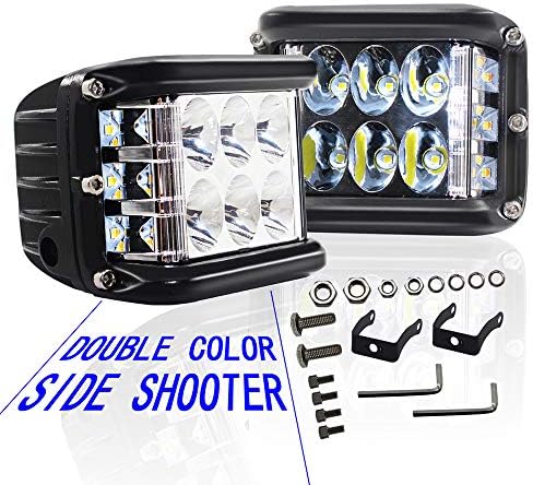 HONGSHAN 2pcs 90W LED Work Light Bar Flood Spot Beam, Triple Row Offroad SUV Driving Fog Light, 2 Years Warranty