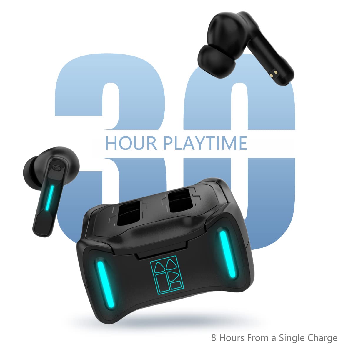SW4 Pro Wireless Hidden Earbuds for PC/Computer/Laptop/Mobile - Dongle & Bluetooth - 40ms Low Latency - 4 Mics – Gaming - Work Headset/Headphones for Office