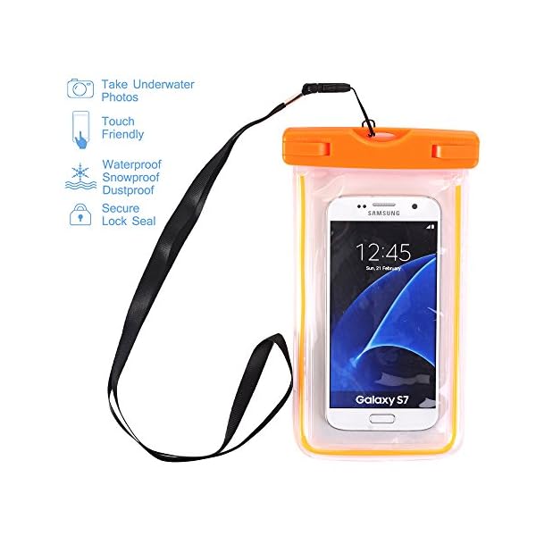KAMII-3-Pack-Universal-Clear-Waterproof-Bag-Pouch-Dry-Bag-for-Water-Activities-Fit-for-Family-or-Group-Activities-Universal-Size-for-Smartphones-up-to-6-Inches