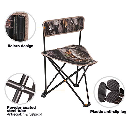 REDCAMP 2Pack Tripod Hunting Chairs for Blinds, Portable Folding