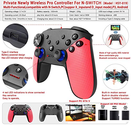 Mrdeal Nintendo Switch Pro Controller Ps3 Type C Cable To Contect Android Mobile Bluetooth Pc Type C Amazon In Video Games