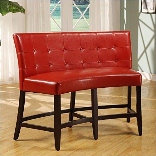 Umbrosa Counter Banquette Seating in Red Leatherette