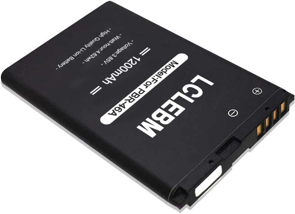 PBR-46A Battery New LCLEBM 1200mAh pbr-46a pantech Battery for Breeze II 2 P2000 Breeze III 3 P2030, C610, C740, TXT8010 [Upgraded]