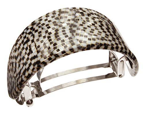 France Luxe Ponytail Barrette - Opera Silver