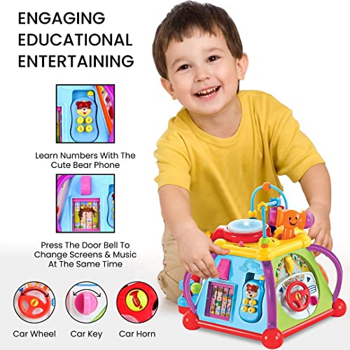 IQ Toys Activity Cube Toy, Music Cube for Baby, Educational Game, Bead