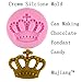 Mujiang Baking Molds Silicone Crown Fondant Mold Queen Candy Chocolate Molds for Sugar Craft Gum Pate Cake Decorating