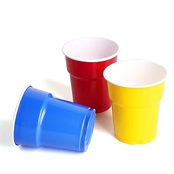 Queta Vasos desechables, 200 ml, vasos de plástico, 60 unidades/juego de