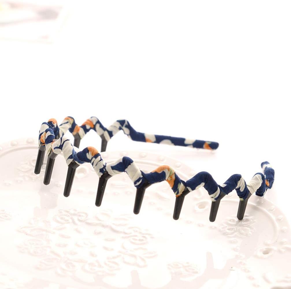 minkissy 5Pcs Teeth Comb Headbands Leopard Teeth Hair Hoop Plastic Sharks Tooth Hair Band Zig Headbands Anti-slip Hair Hoop for Men Women Girls - Image 5