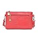 Shoulder Bag, Creazy Women Fashion Handbag Crocodile Pattern Shoulder Bag Small Tote Ladies Purse (Watermelon Red)