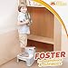 2 Step Stool for Kids and Toddler - Stepping Bathroom Potty Training Stool - Dual Height Plastic stools for Children/Child Safety - Slip/Skid Resistant Steady Grip for Toilet, Kitchen, Bed