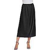 Avidlove Women's Satin Half Slip 36" Lace Long Underskirt S-XXL