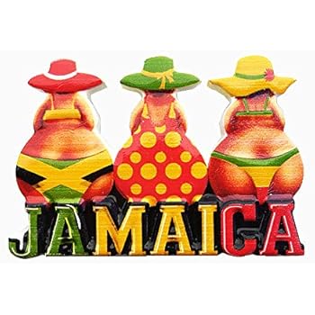 3D Bikini Beauty of Jamaica Fridge Magnet,Home & Kitchen Decoration Magnetic Sticker Jamaica Refrigerator Magnet Travel Souvenir Gift Collection