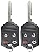 KeylessOption Keyless Entry Remote Control Fob Uncut Blank Ignition Car Key Replacement for CWTWB1U793 (Pack of 2)