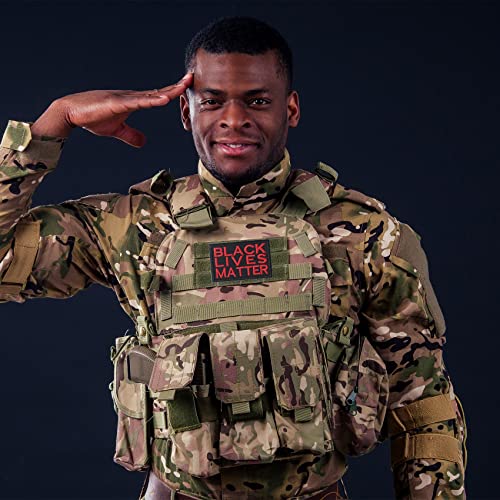 GYGYL 2Pcs Tactical Flag Patch-Black Lives Matter, Hook Fastener American Military Patches for Tactical Caps, Bags, Backpacks, Tactical Vest, Military Uniforms