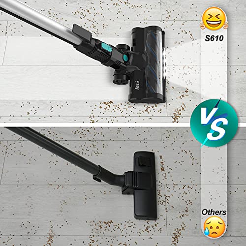 INSE Cordless Vacuum Cleaner, 25Kpa Powerful Stick Vacuum with 250W