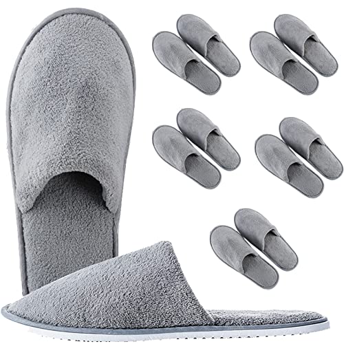 Spa Slippers,6 Pares de Pantuflas de SPA con Punta Cerrada,Sin Deslizamiento Pantuflas de Hotel Desechables para Pantuflas de Casa para Hombres Aptas para Huéspedes,Baño,Dormitorio,Viaje,Casa,Interior