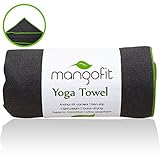 MangoFit Best Hot Yoga Towel With Anchor Fit Corners for your Mat 72 x 24-100% Hygienic New Microfiber Fast Absorbent -Skidless, Non Slip, Yoga Towel With Pockets -Great for Pilates, Gym, and Beach!
