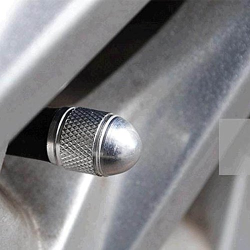 image for Godeson Sivler Car Tire Valve Stems Cap Bullet Style Tire Valve Cap fr