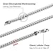 JINGRAYS 3mm Curb Chain Necklace for Men Biker Punk Style, Male Stainless Steel Chain Link, 22 inches -Silver