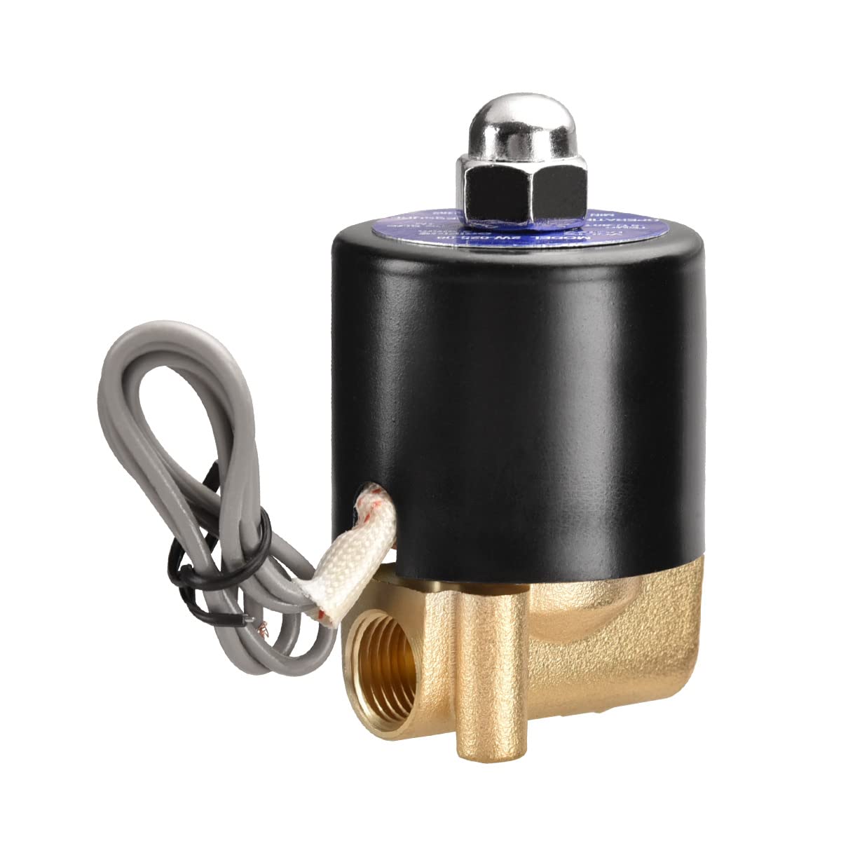 Heschen Brass Electric Solenoid Valve 2W-025-08 PT 1/4 Inch Direct Action Water Normally Closed Replacement Valve (DC12V-NC)