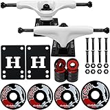 CORE White SKATEBOARD TRUCKS, WHEELS, ABEC 5 BEARINGS