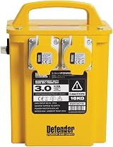 Defender 3kVA Portable Transformer 110V 3000W with 2 x 110V 16A outlets view 2