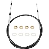 PTO Push Pull Cable 72" 5203BBU072 for Buyers Products 5200 Cable 1/4"-28 | Series Dump Truck Stainless Steel Rod Heavy Duty Universal Mount Hydraulic Control Cable