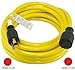 Conntek 20572: 30 Amp L5-30 Locking Style Generator Extension Cord, 50 Feet Yellow