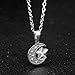 HIJONES Men's Stainless Steel Islamic Charm Crescent Moon and Star Pendant Necklace Chain 20 Inches