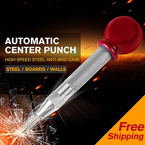 HOEN 5" Automatic Center Hole Punch with Cushion Cap and Adjustable Impact (Sliver)