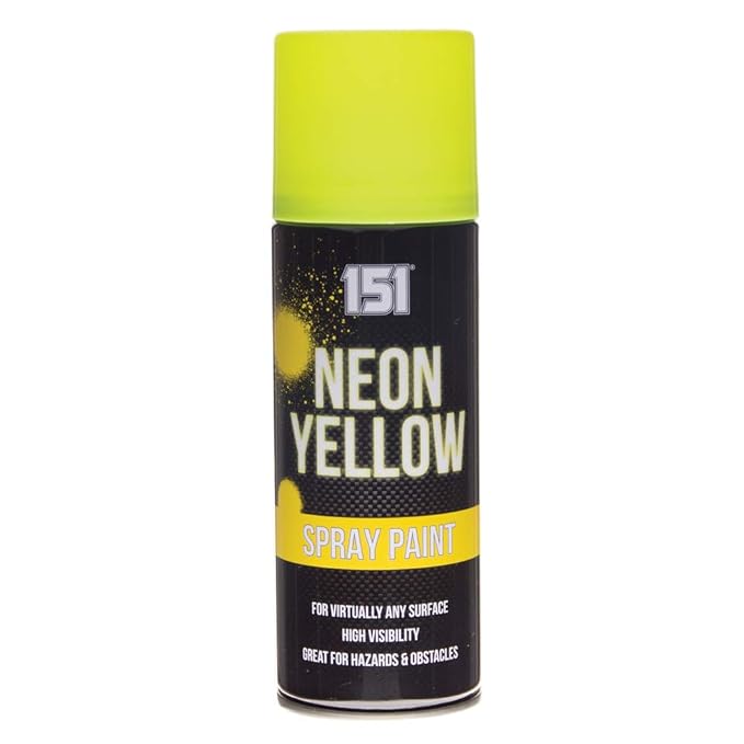 6 x 200ml Fluorescent Neon Hi Viz Coloured Spray Paint Aerosol Art