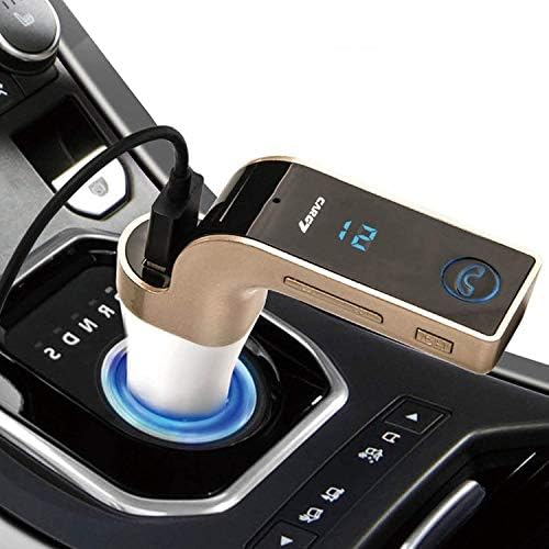 NPELANZA Car Bluetooth FM Transmitter with USB Music Player and USB Charger for All Android and iOS Mobiles (24546)