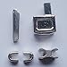 2 Sets Silver #10 Metal Zipper Head Box Zipper Sliders Retainer Insertion pin Easy for Zipper Repair,Zipper Repair Kit (#10)