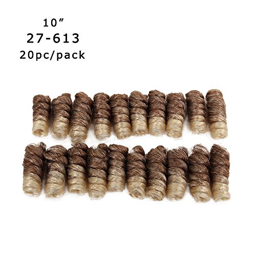 10â€œ5packs Jamaican Bounce Crochet Braids Hair Short Curl Twist Braids Spiral Curls Crochet Braiding Hair Extensions 20strands/Pack (27-613)