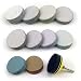 POLIWELL 2 Inch Sanding Discs Aluminum Oxide White Dry Hook and Loop 60 120 180 240 600 800 1000 5000 and 10000 Grit Set with 1/4 inch Shank Sanding Pad+ 2" Soft Buffer Pad , 100-Disc (Assortment)