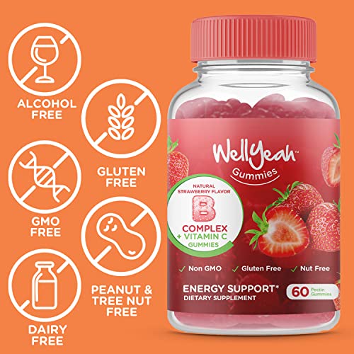 WellYeah Vitamin B Complex Gummies With Vitamin C, Niacin, Vitamin B6